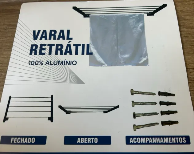 Varal Retrátil 100% de alumínio