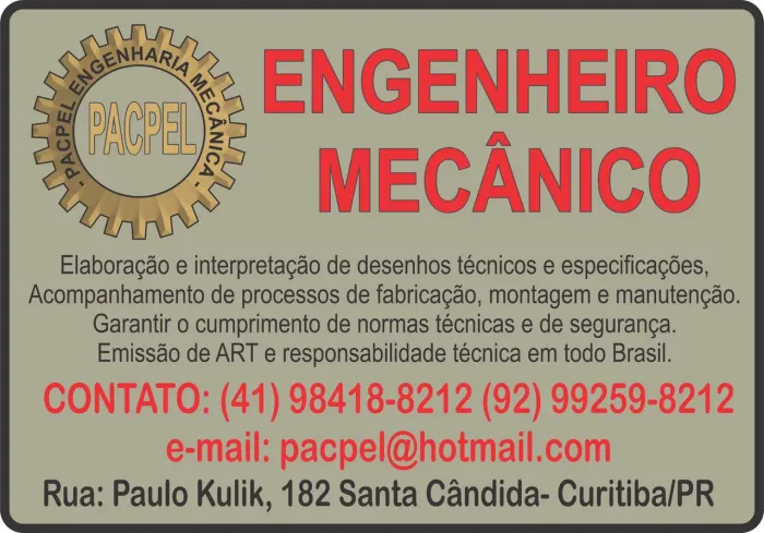 Engenheiro mecânico desenhista projetista