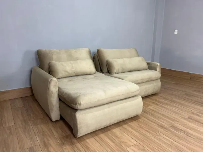 Sofá Cama Retrátil Reclinável Amália 2.30m Molas Bonnel l76