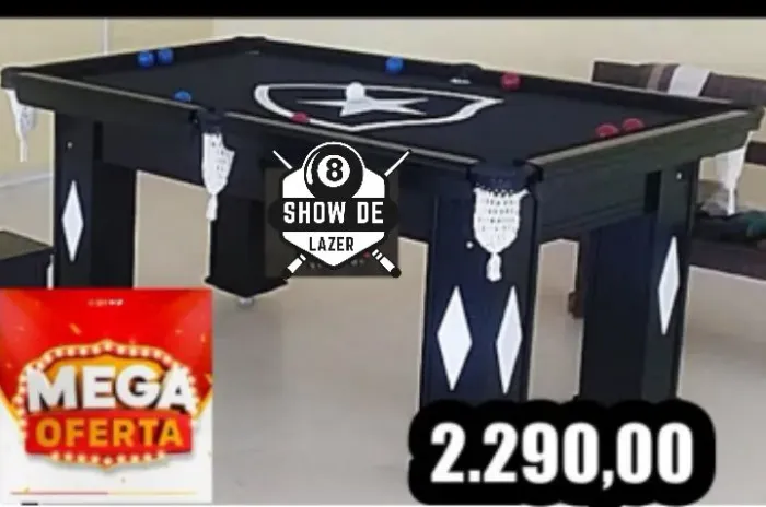 Sinuca Tipo Bilhar Personalizada Botafogo Escudo 
