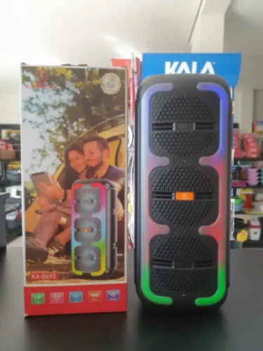 Caixa de Som LED Bluetooth 50W Entrada Microfone