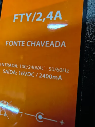 Fonte para teclado ou piano digital Yamaha 16v 2,4a alimentação compatível 