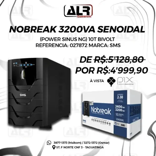 NOBREAK SENOIDAL 3200VA BILVOT SMS