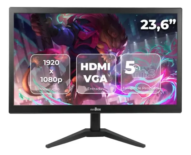 Monitor LED Mnbox D-MN236 - 23,6" Full HD, HDMI/VGA, 5ms
