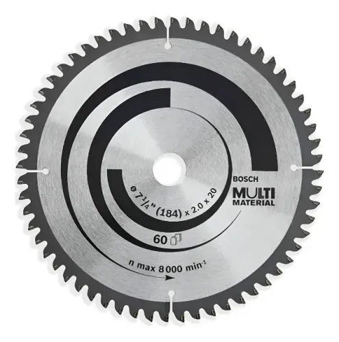 Disco De Serra Circular Multimaterial 184mm X 20mm 60 Dentes 
