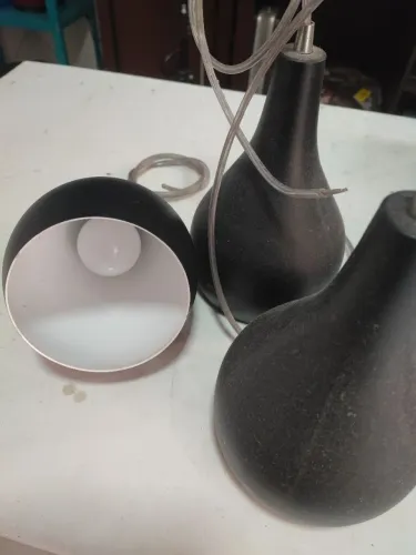 Trio de Luminárias em alumínio