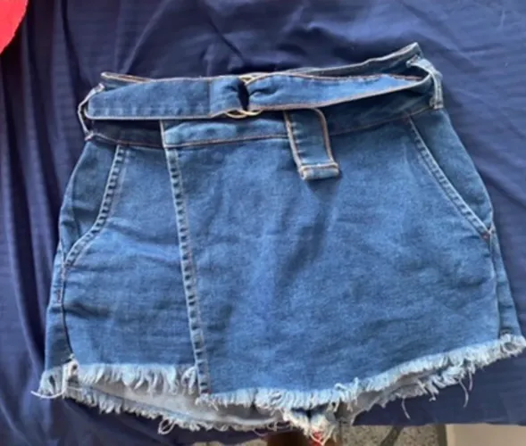 Short saia jeans 38