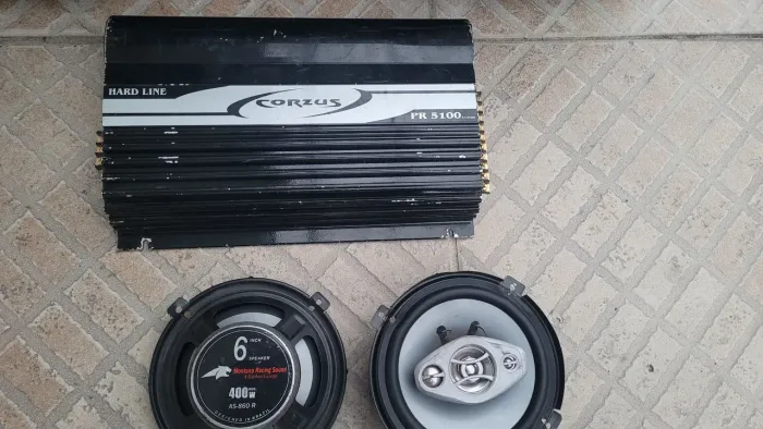 Módulo Corzus de 5 canais mono e estéreo e mais Alto Falantes de 6"