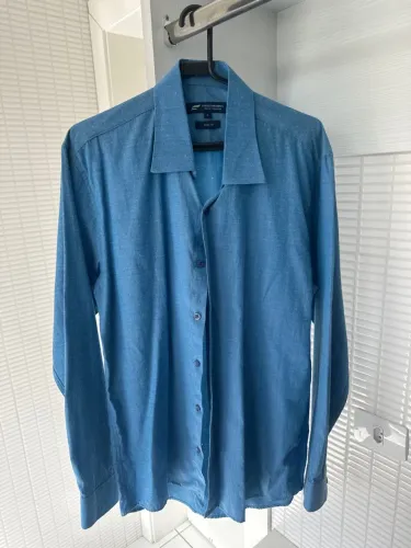 Camisa Azul Masculina Slim Fit - Frischmann's