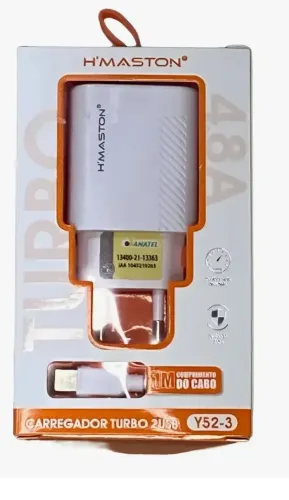 Carregador de celular rápido (turbo) para celulares Android