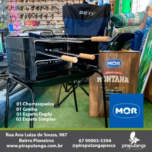 Churrasqueira Mor Montana Leve Prática Camping Pesca Praia Colônia de Férias