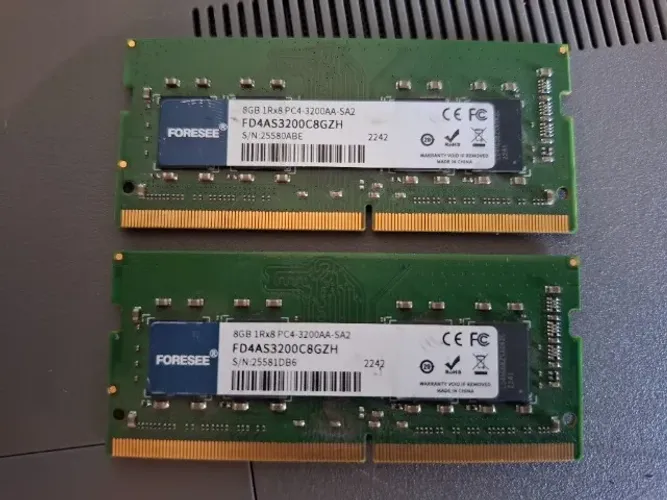 Kit de Memória 16GB RAM DDR4 3200MHz (2x 8GB) de notebook Original Foresee