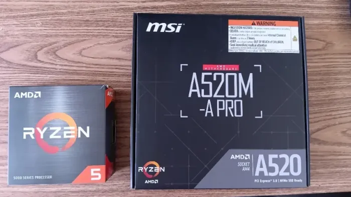 Ryzen 5 5500 + MSI A520M-PRO (NOVO)