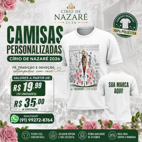 Camisa personalizadas do círio 2026