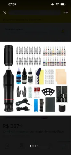 Kit Completo De Caneta De Tatuagem Profissional Sem Fio