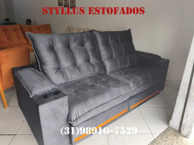 Sofá retrátil com molas ensacadas