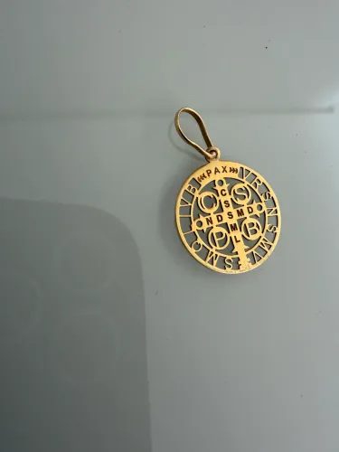 Pingente Ouro 18k Medalha de São Bento