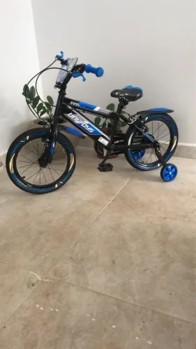 Bicicleta Infantil Menino Aro 16 Pro Aventura Unitoys Cor Azul Tamanho Do Quadro 14