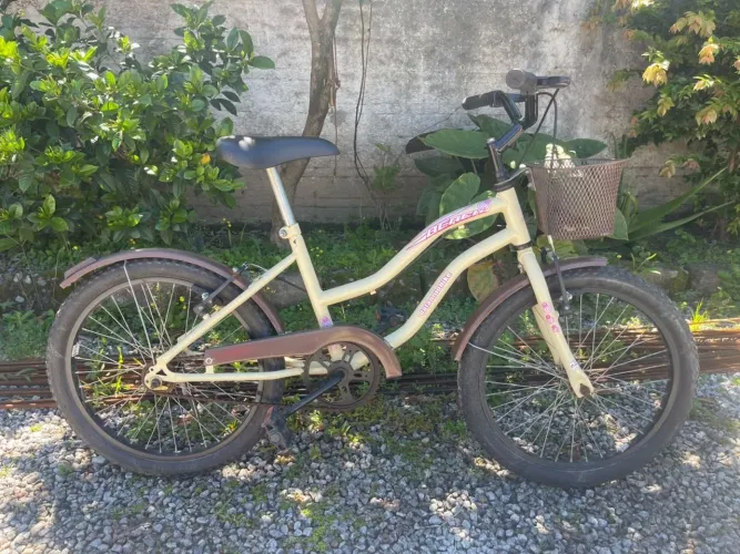 Bicicleta para menina Aro 20 Beach cor Bege