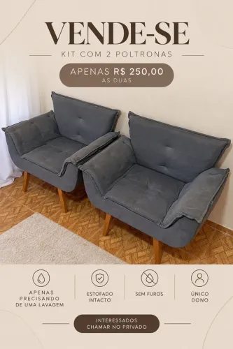 Poltrona 250,00 AS DUAS!