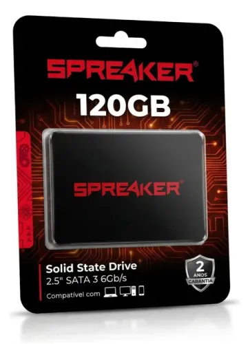 SSD 120GB, Spreaker Gamer, novo, lacrado, garantia de 1 ano!