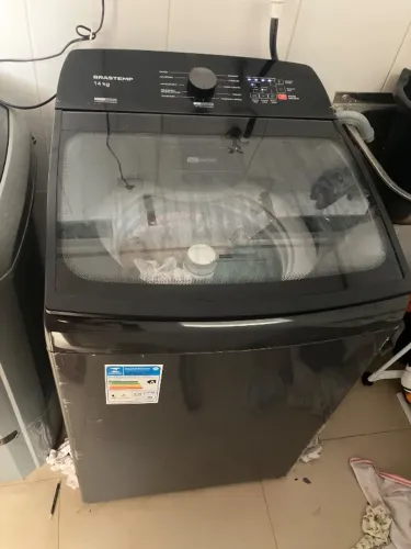 LAVADORA 14KG BRASTEMP BWJ14A9 110V CINZA PLATINUM