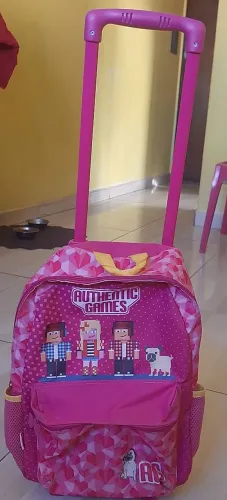Mochila de rodinha infantil feminina