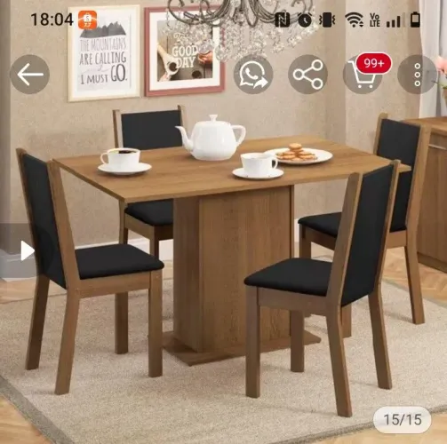 Mesa com 4 cadeiras