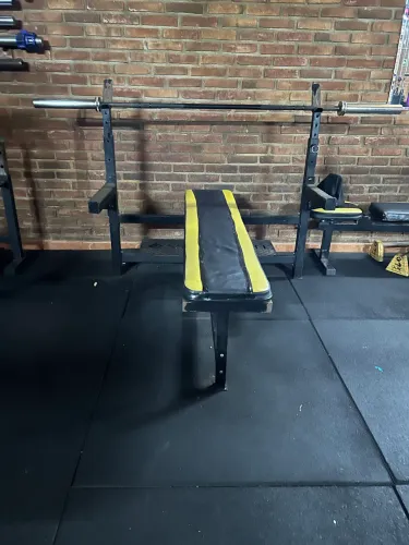 supino reto line fitness com trava de segurança