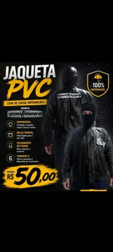 Jaqueta motoboy pantaneiro PVC