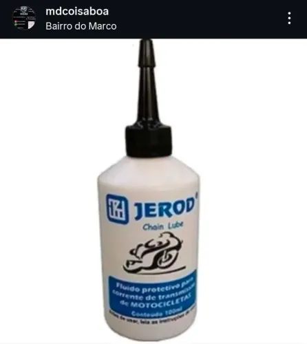 ÓLEO LUBRIFICANTE P/ CORRENTE DE MOTO 100ml - JEROD