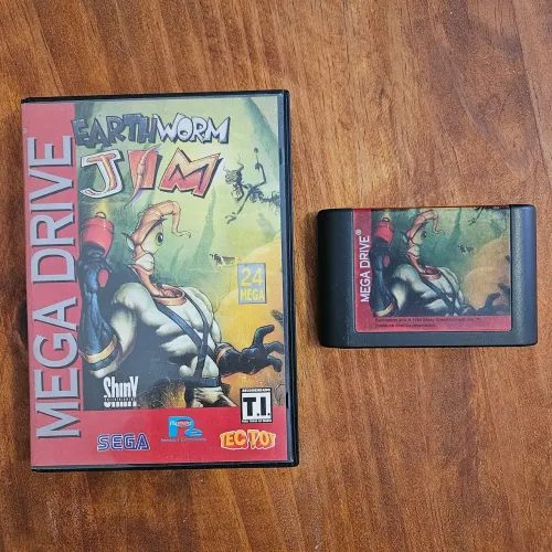 Earthworm Jim 1 e 2 Mega Drive/Sega Genesis Originais