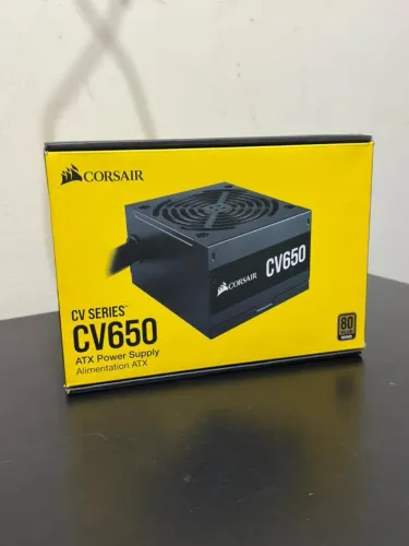 Fonte Corsair CV650, 650W, 80 Plus Bronze, PFC Ativo