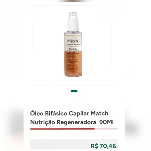Óleo Match Bifásico - Super Promoção 