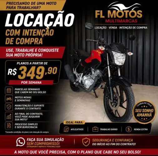 Locação de Motos - Honda Start 0KM - Moto 0Km para locação