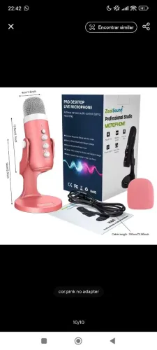 Microfone USB Haomuren K66 Profissional - Qualidade de Estúdio p/ PC e Celular