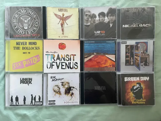Coleção de CDs de rock
