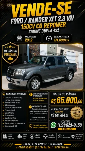 Ford Ranger XLT 2.3 16V 150cv CD Repower. 2012