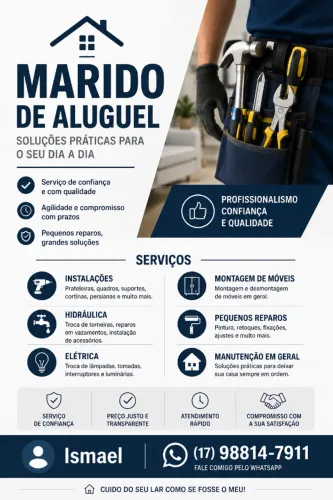 Marido de Aluguel - Reparos e Instalações com Qualidade