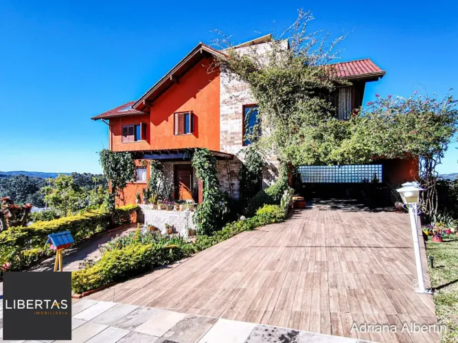 Casa estilo sítio no Alphaville Porto Alegre | Lago com carpas, pomar e vista permanente p