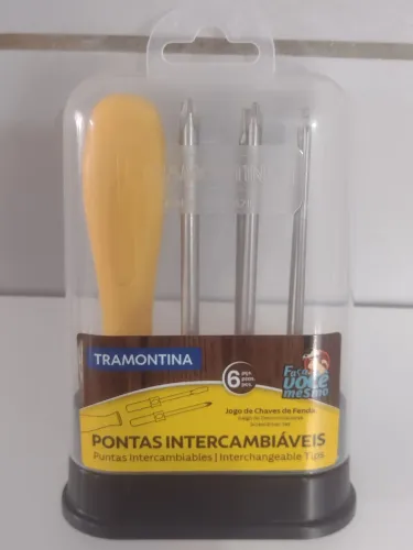 Kit de chaves de fenda intercambiáveis Tramontina.