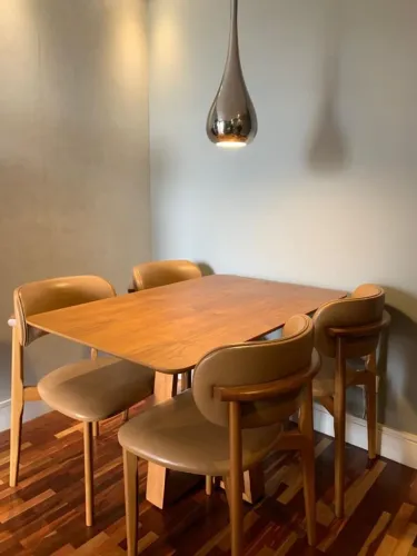 Mesa Laminada com 4 Cadeiras Encosto Curvo NOVO PRONTA ENTREGA