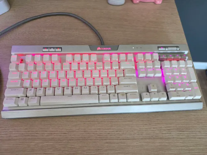 Teclado Mecânico Corsair K70 MK2 White RGB Cherry MX Speed Silver