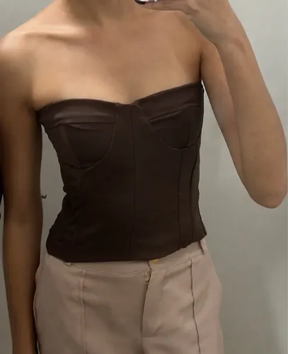 Corset marrom (ajustável atrás)