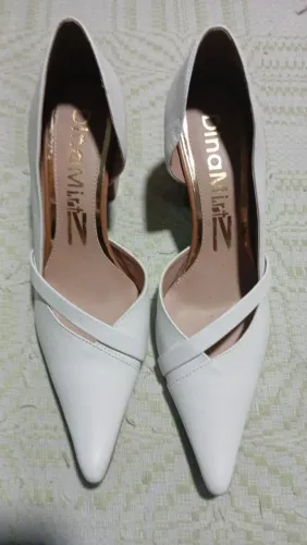 Scarpin Dina Mirtz com salto bloco tam. 38