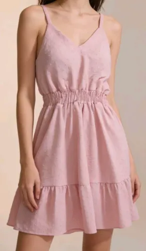 VESTIDO ROSA DE ALCINHA SEMI NOVO G