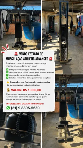 ? VENDO ESTAÇÃO DE MUSCULAÇÃO ATHLETIC ADVANCED ?