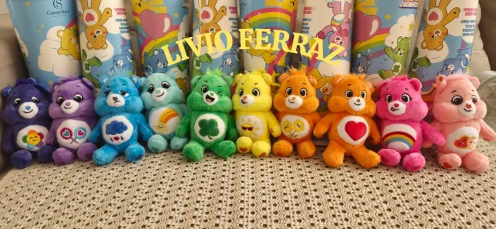 Coleção completa dos ursinhos carinhosos pelúcias chaveiros cacau show