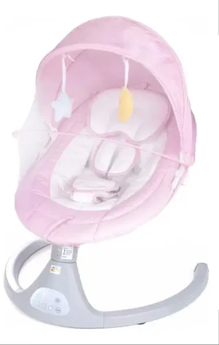 Repouseira vibratória infantil Bliss Baby Stily Rosa  Até 18 Kg