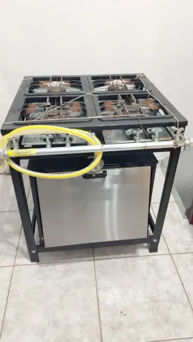 Fogão Industrial 4 Bocas 30x30 Forno 60 Litros Profissional